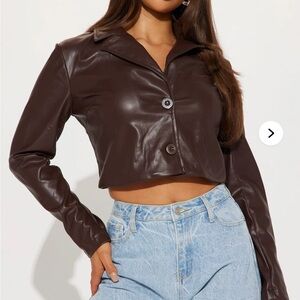 Brown Leather Women's Jacket
